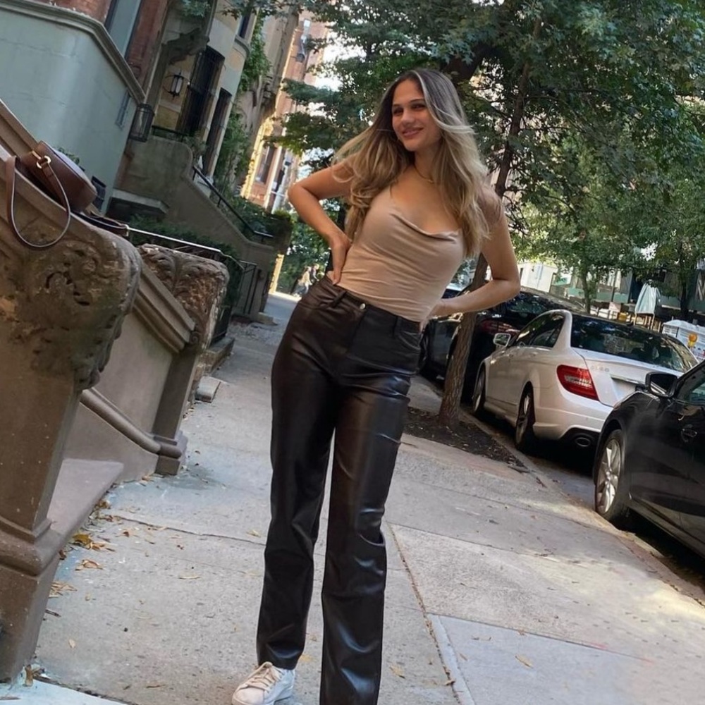 Aritzia Wilfred Melina pants in mocha brown